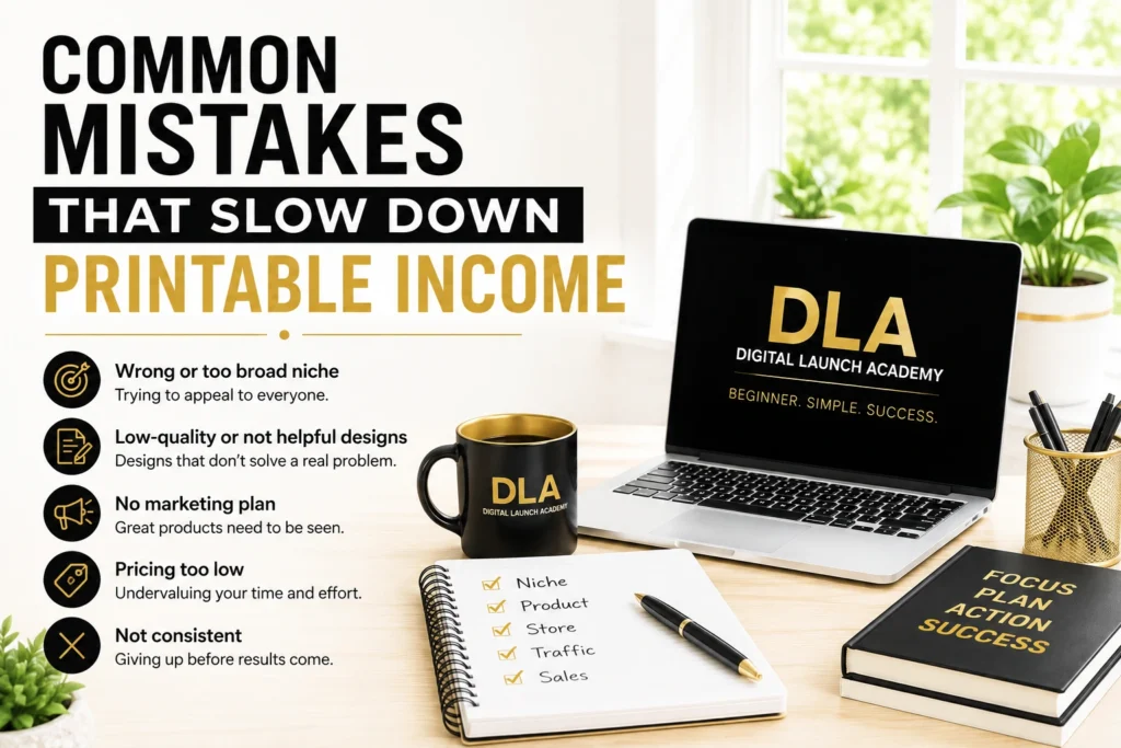 Common mistakes that slow down printable income for beginner sellers