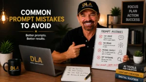 Glenn  is telling his students about the most common mistakes to avoid  with AI
