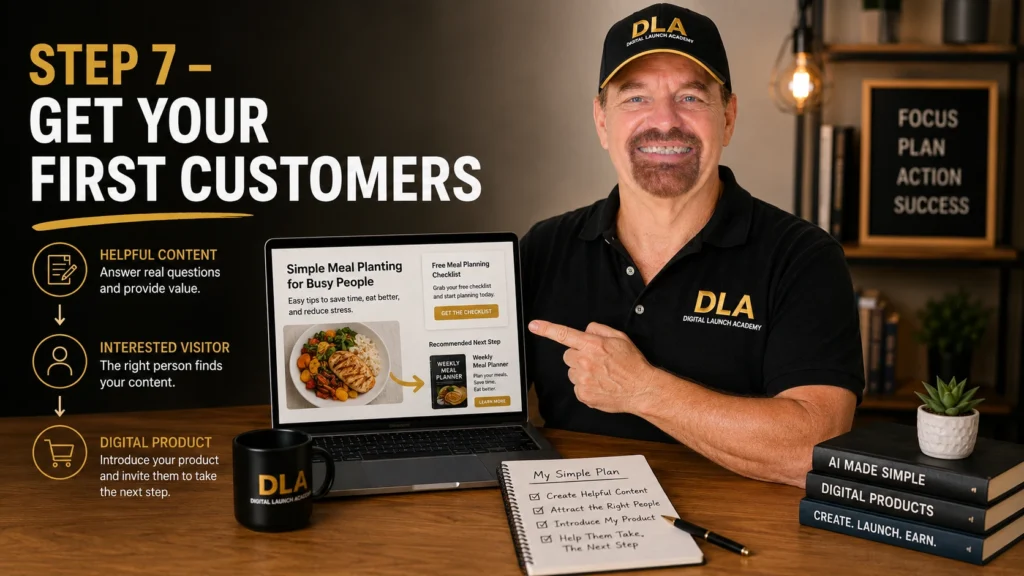 Get your first customer here online is what Glenn Is pointing at.