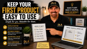 The students are asking can beginner sell digital products and Glenn tells them yes and to keep your first product easy to use.