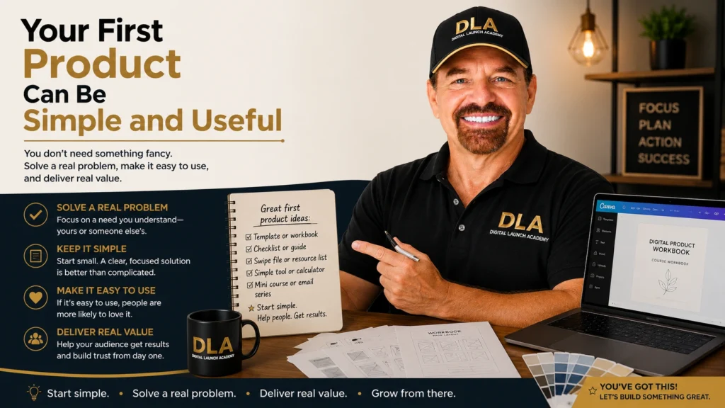 Glenn says your first product can be simple and useful and here are some great product ideas.