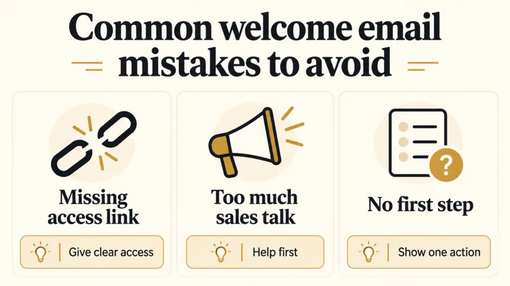 Common welcome email mistakes to avoid.