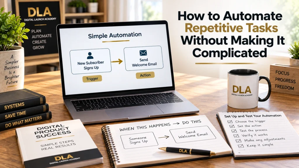 Simple workspace showing one trigger connected to one automatic business action.