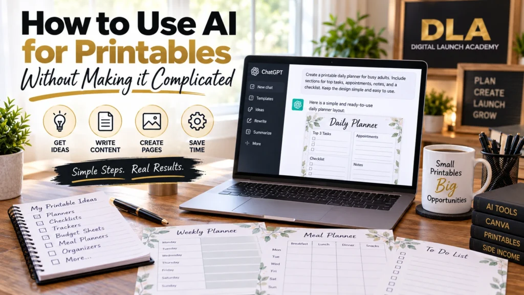 How to use AI for printables without Making it complicated.