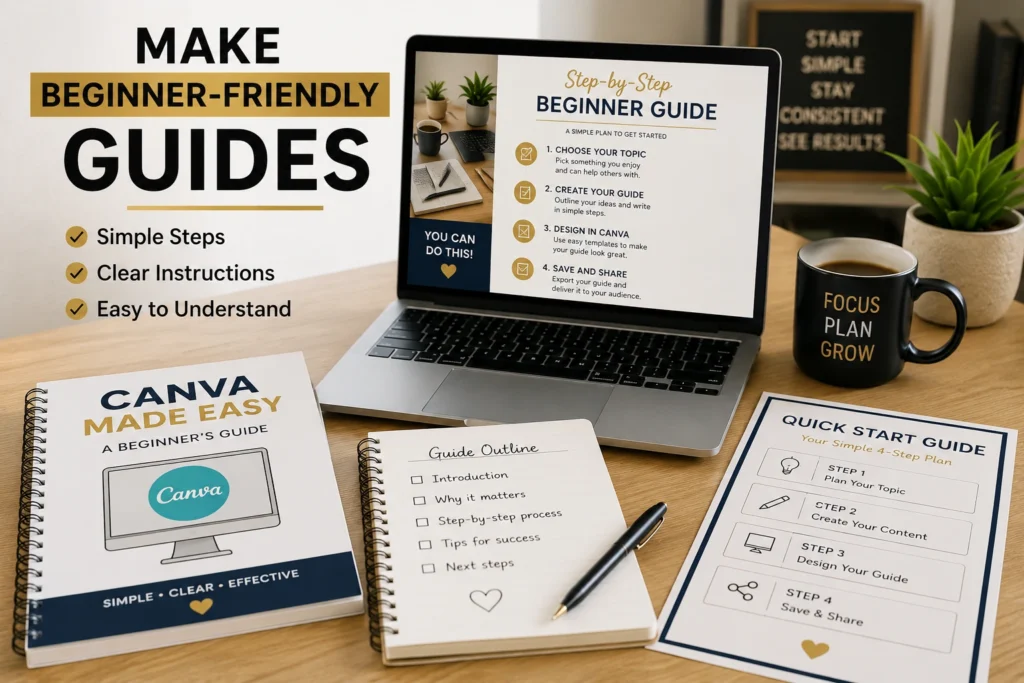 Make beginner-friendly guides with Canva