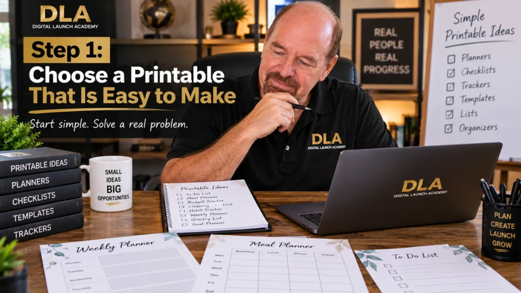 Choose a printable that is easy to make like a planner