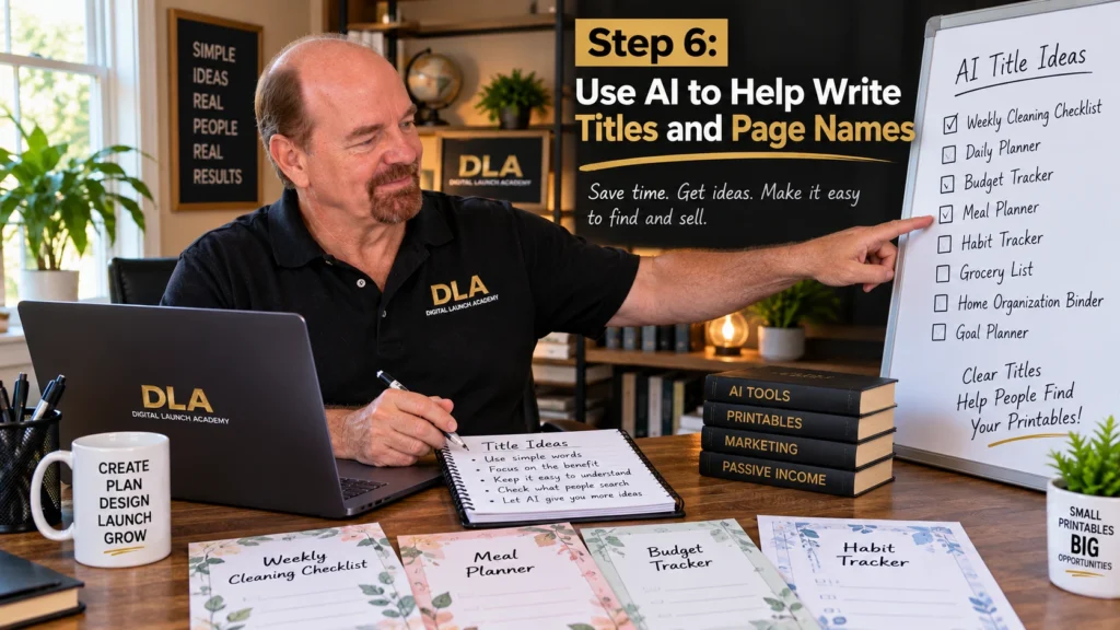 I use AI to help write titles and pages names
