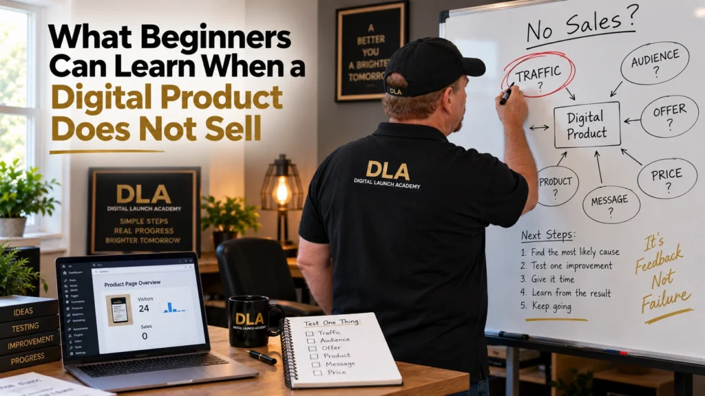 What beginners can learn when a digital product does not sell. I tell them there are ways they can still use the product.