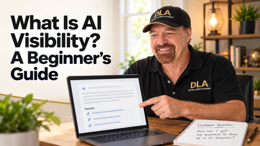 Glenn is showing the class what is AI visibility?