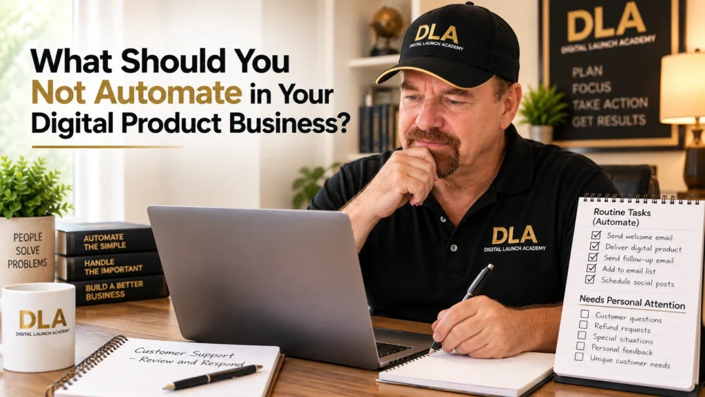 Glenn personally reviews a customer question that requires human judgment instead of automation.